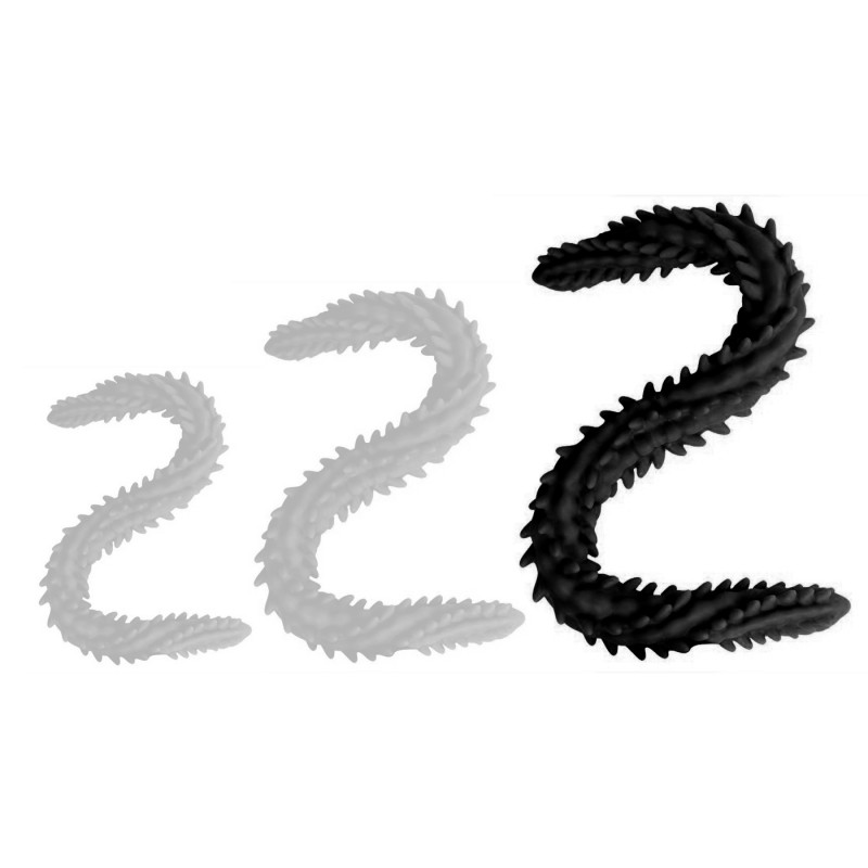 DoublePlayz Double Gode Scolop L 60 x 5cm Noir